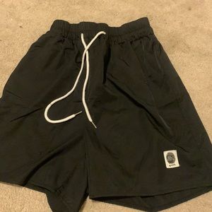 Black summer shorts